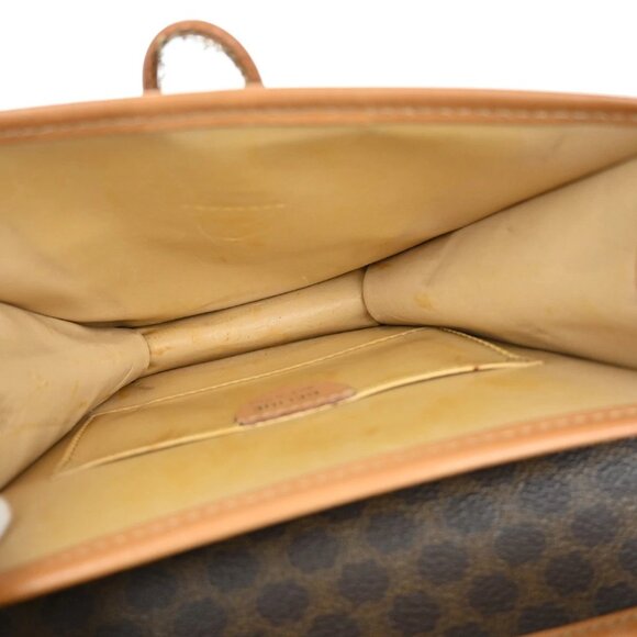 CELINE Logo Macadam Pattern Shoulder Bag PVC Leather Brown GHW Italy 36YH758 - Picture 11 of 16